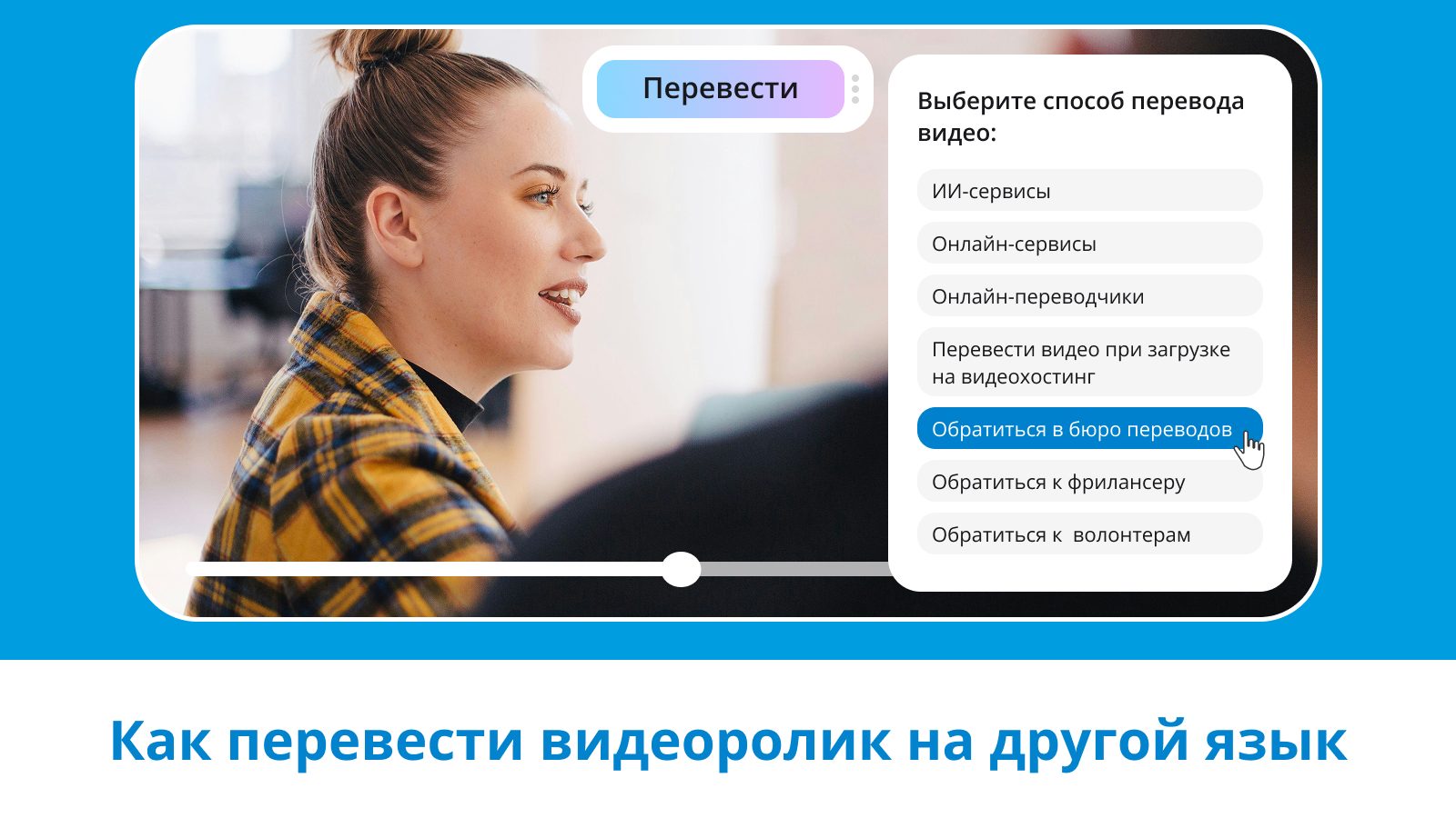 Обложка к статье про все способы перевода видео